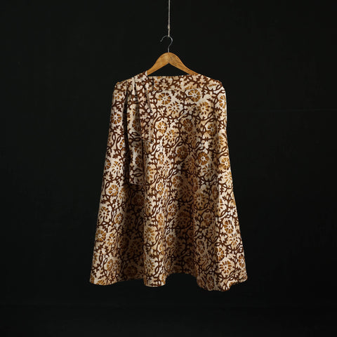 Hand block batik print cotton wrap around skirt 35