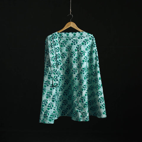 Hand block batik print cotton wrap around skirt 36