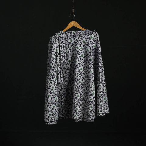Hand block batik print cotton wrap around skirt 37