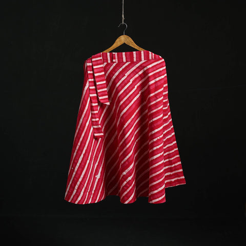 Hand block batik print cotton wrap around skirt 41