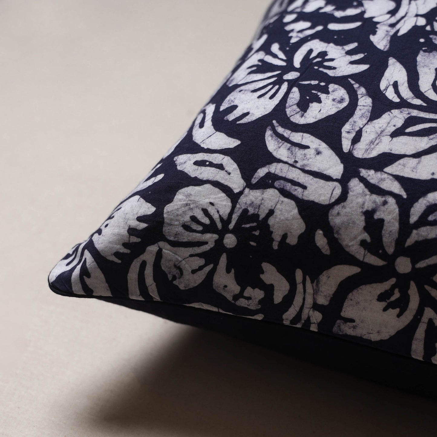 Hand block batik print cushion cover 17 - handcrafted