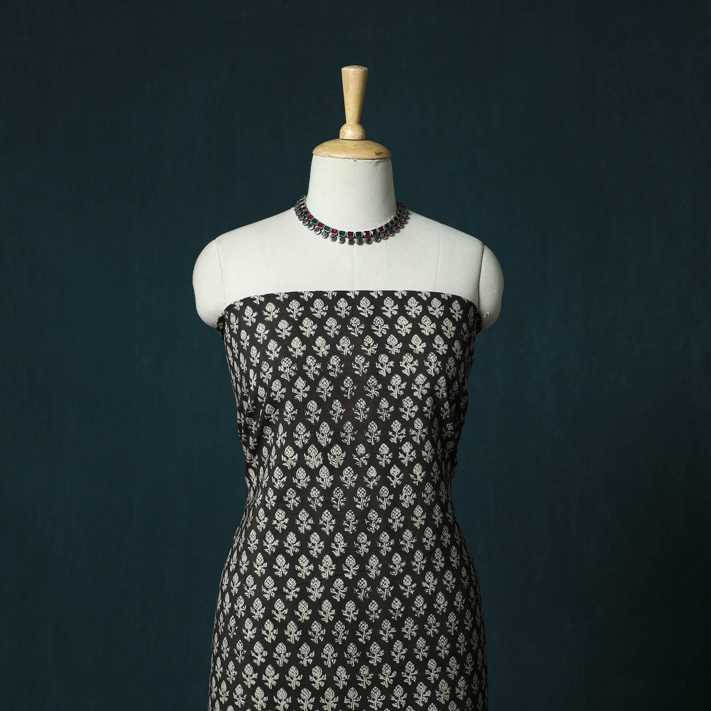 Hand block print bagru cotton 3pc unstitched dress material