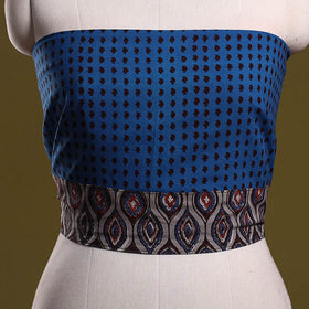 Hand block print cotton bagh blouse piece 53 - handcrafted