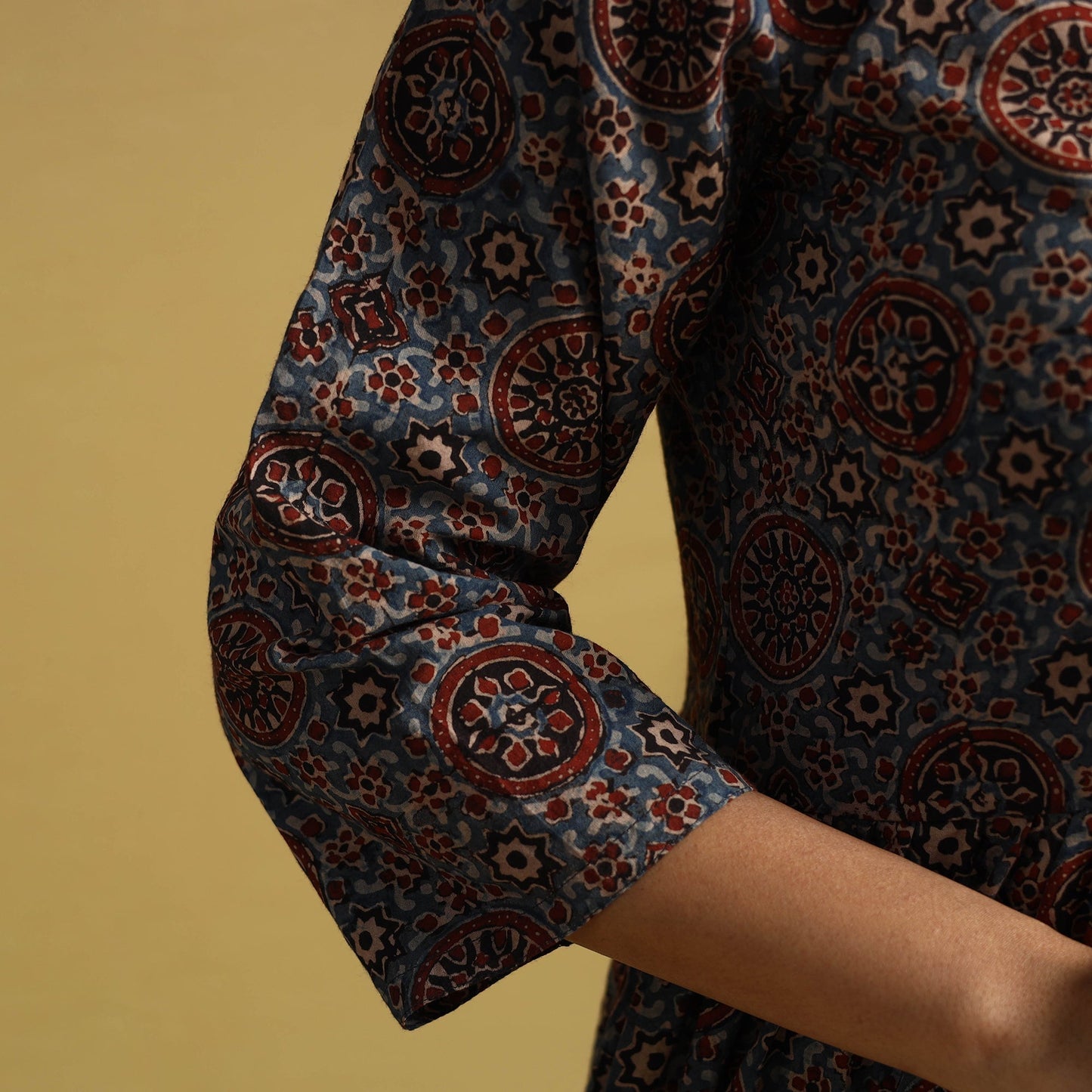 Hand cotton flared dress 13 - handcrafted