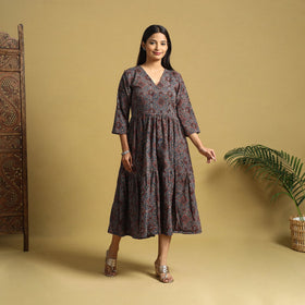 Hand cotton flared dress 13 - handcrafted