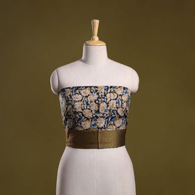 Hand block print cotton kalamkari blouse piece 51