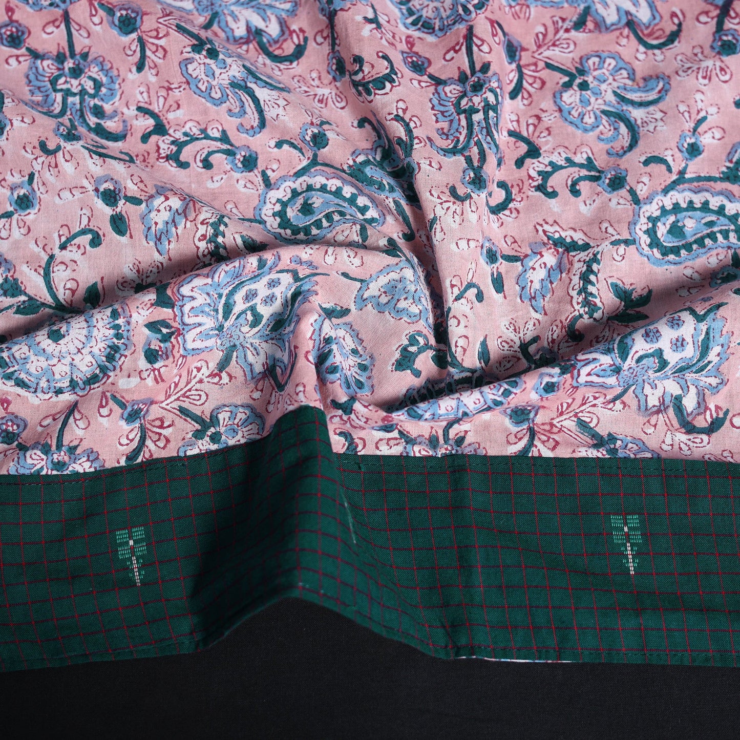 Hand block print cotton sanganeri blouse piece 83