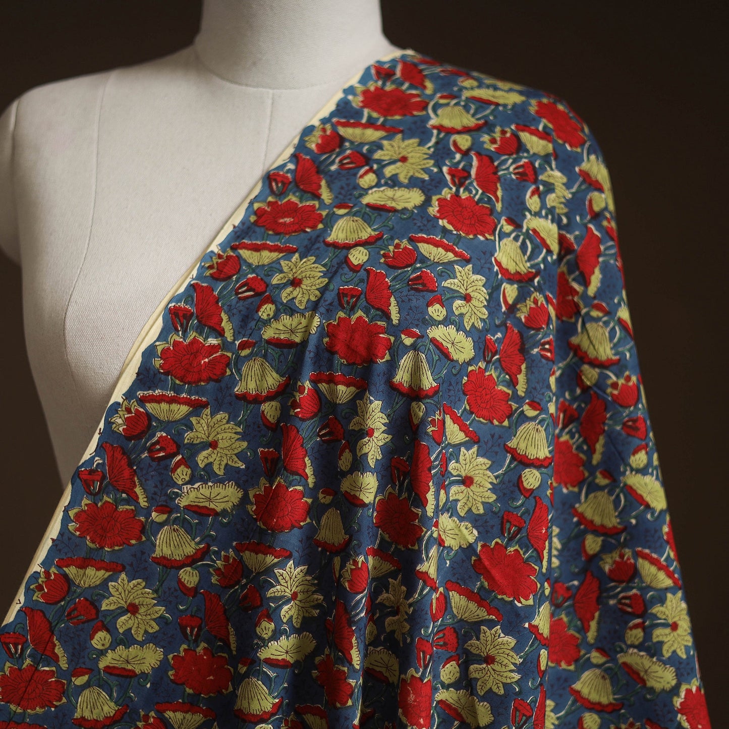 Hand block print cotton sanganeri fabric 06 - handcrafted