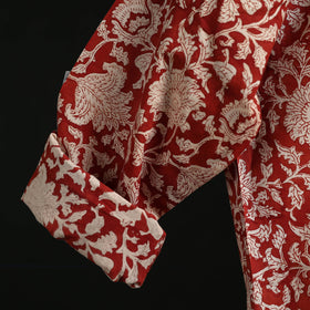 Hand block print natural dyed cotton short bagru kurta