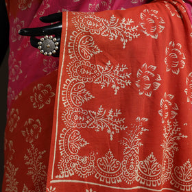 Hand block print pure mul cotton jaipur saree 02
