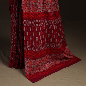 Hand block print pure mul cotton jaipur saree 04