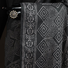 Hand block print pure mul cotton jaipur saree 05