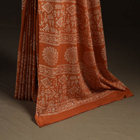 Hand block print pure mul cotton jaipur saree 08