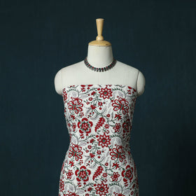 Hand block print sanganeri cotton 3pc unstitched dress