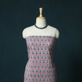 Hand block print sanganeri cotton 3pc unstitched dress