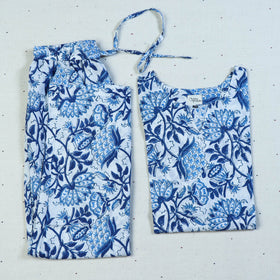  Hand Block Printed Cotton Night Suit 