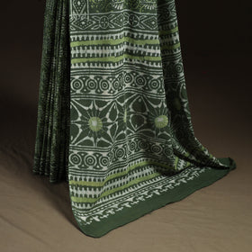 Hand block pure mul cotton batik print saree 21