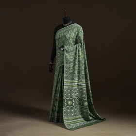 Hand block pure mul cotton batik print saree 21