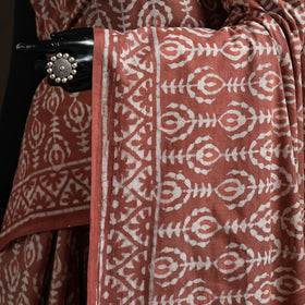 Hand block pure mul cotton batik print saree 22