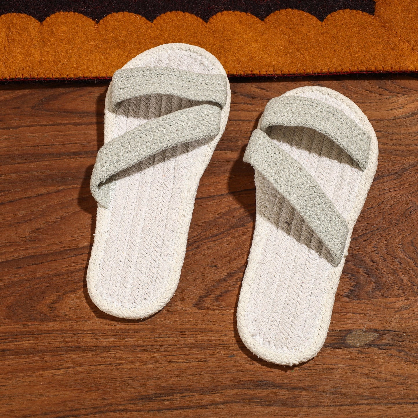  Hand Braided Cotton Stitched Home Slipper 28 Online - iTokri.com