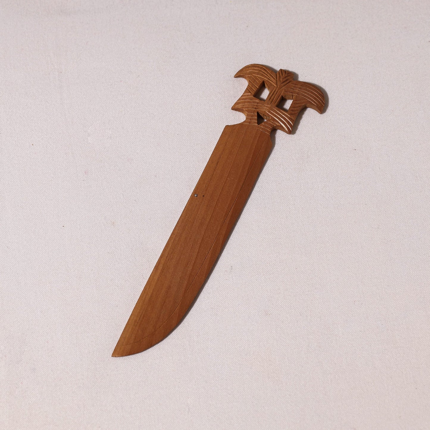  Hand Carved Loquat Wood Paper Cutter 