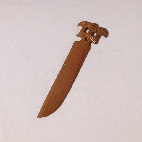  Hand Carved Loquat Wood Paper Cutter 