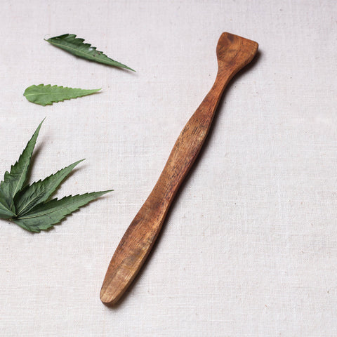  Handcarved Natural Neem Wood Tongue Cleaner 