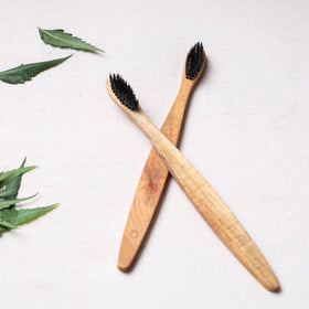  Handcarved Natural Neem Wood Toothbrush 