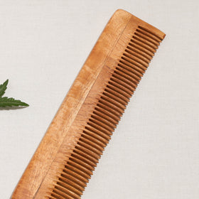  Handcarved Natural Neem Wood Comb (Small) 