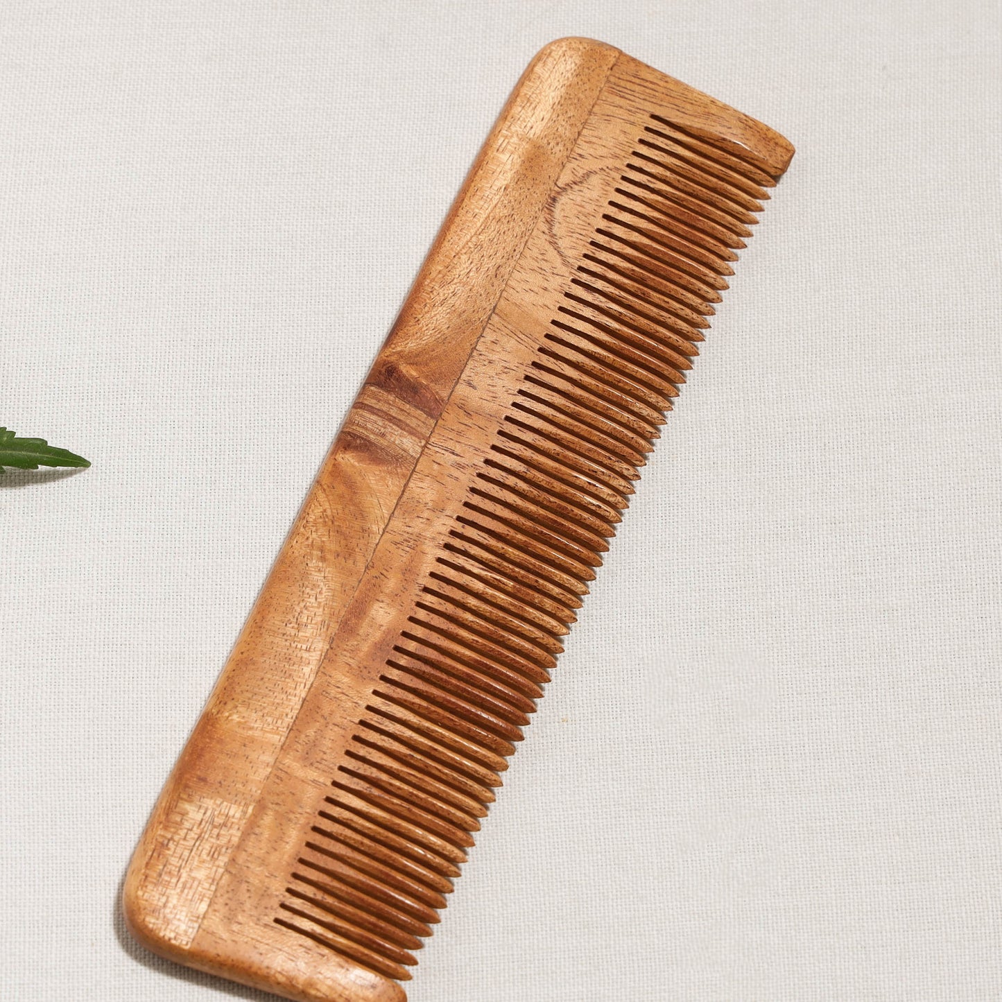  Handcarved Natural Neem Wood Comb (Small) 