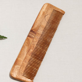  Handcarved Natural Neem Wood Comb (Small) 