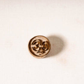  Hand-carved Rohida Wood Brass Block 