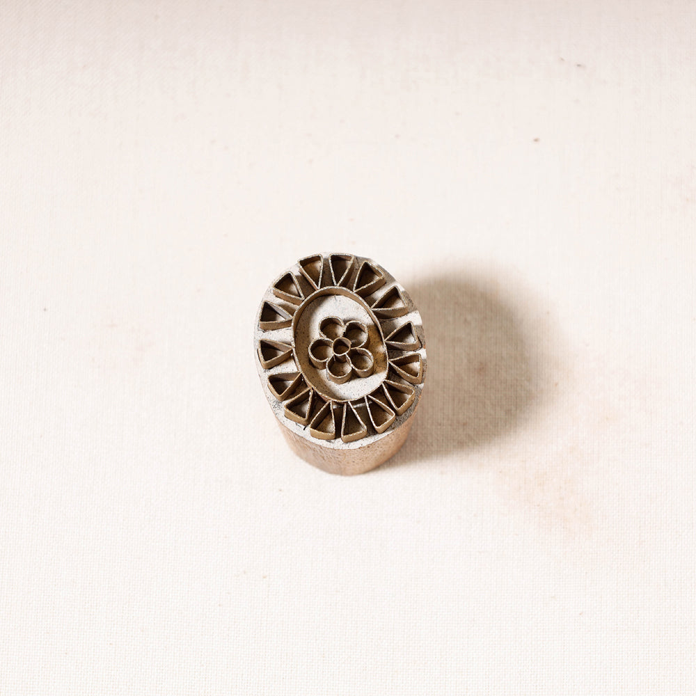  Hand-carved Rohida Wood Brass Block 