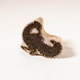  Hand-carved Rohida Wood Brass Block 