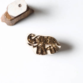  Hand-carved Rohida Wood Brass Block 