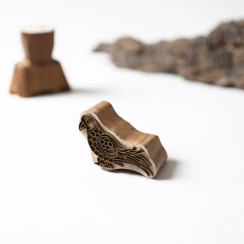  Hand-carved Rohida Wood Brass Block 