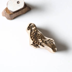  Hand-carved Rohida Wood Brass Block 