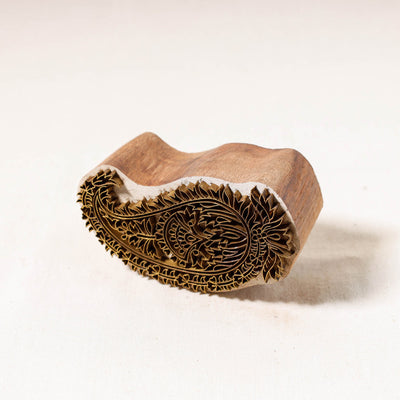  Hand-carved Rohida Wood Brass Block 