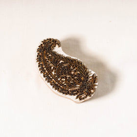  Hand-carved Rohida Wood Brass Block 