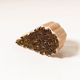  Hand-carved Rohida Wood Brass Block 