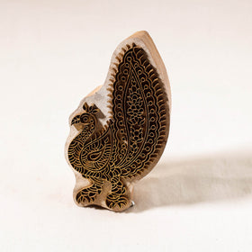  Hand-carved Rohida Wood Brass Block 