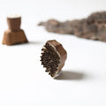  Hand-carved Rohida Wood Brass Block 