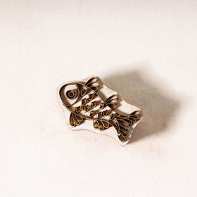  Hand-carved Rohida Wood Brass Block 