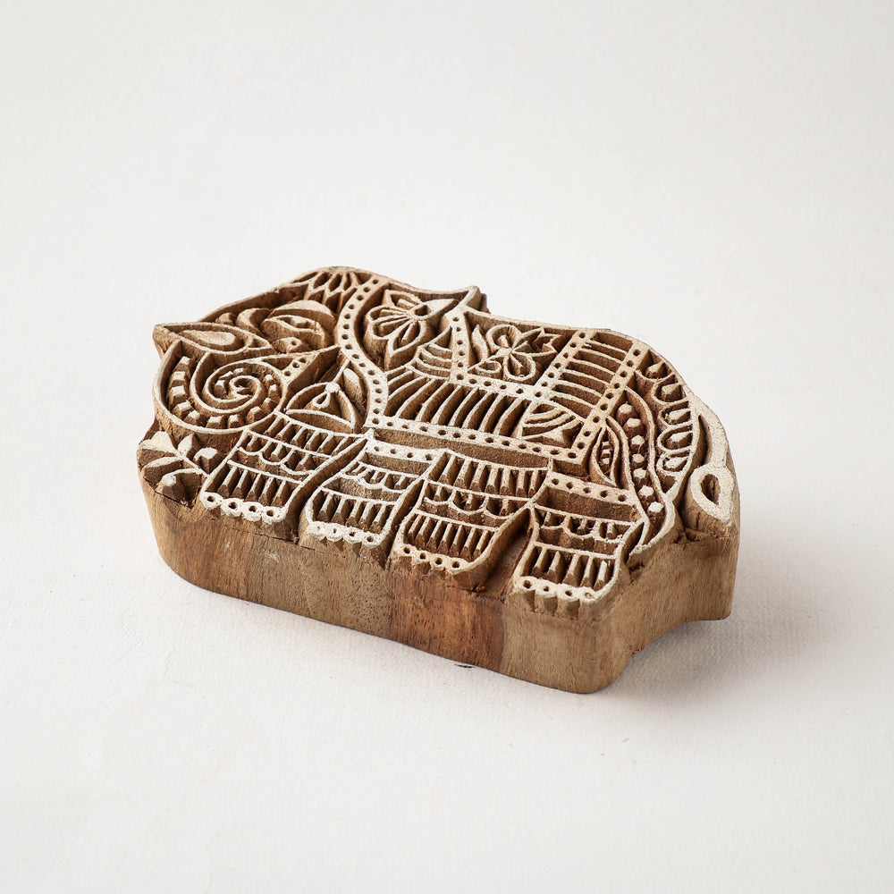  Hand-carved Sheesham Wood Block 
