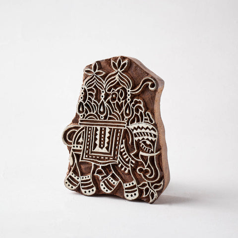  Hand-carved Sheesham Wood Block 