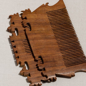  Hand Carved Sheesham Wood Comb Online at iTokri.com 