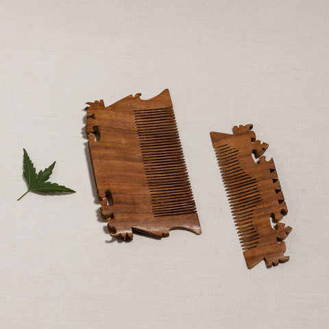  Hand Carved Sheesham Wood Comb Online at iTokri.com 