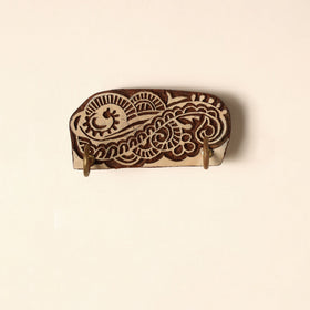  Hand Carved Sheesham Wood Block Key Hanger ( 2 pegs) Online in India l iTokri.com 