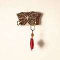  Hand Carved Sheesham Wood Block Key Hanger ( 2 pegs) Online in India l iTokri.com 