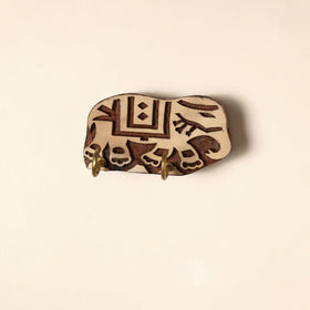  Hand Carved Sheesham Wood Block Key Hanger ( 2 pegs) Online in India l iTokri.com 